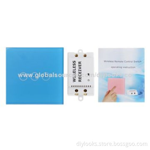 3 Ways Wireless Remote Control Light Touch Switch, 433.92MHz Spectrum, 30m Remote Control Distance